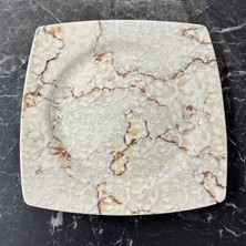 Güral Porselen 21 cm 6 Prç. Mermer Desenli Pasta Tabağı
