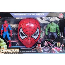 Greatmark 2156 Avengers Spiderman Maskeli Hulk ve Spiderman Karakter Seti 17 cm