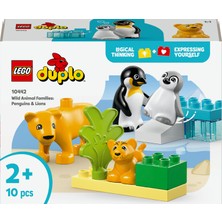LEGO® DUPLO® Vahşi Hayvan Aileleri: Penguenler ve Aslanlar 10442 - 2 Yaş & Üzeri Çocuklar için Eğitici Oyuncak Yapım Seti (10 Pr)