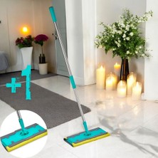 obido Emayhome Yengeç Mop Temizlik Seti ”turkuaz” Klipsli Mandallı Mop Çift Taraflı +1 Mikrofiber Bez