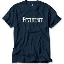 Z zepplin Pestilence Logo Lacivert Tişört