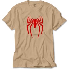 Z zepplin Spiderman Logo Krem Tişört