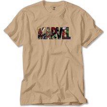 Z zepplin Marvel Heroes In Post 2 Krem Tişört
