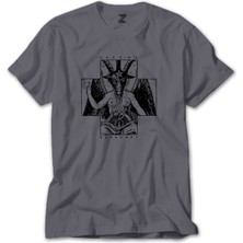 Z zepplin Baphomet Save Me Gri Tişört