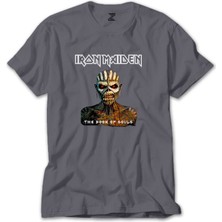 Z zepplin Iron Maiden The Book Of Souls Gri Tişört