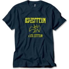 Z zepplin LED Zeppelin Angel Lacivert Tişört