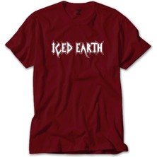 Z zepplin Iced Earth Logo Kırmızı Tişört