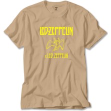 Z zepplin LED Zeppelin Angel Krem Tişört