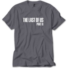 Z zepplin The Last Of Us 2 Text Gri Tişört