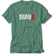 Z zepplin Red Dead Redemption 2 Text Yeşil Tişört