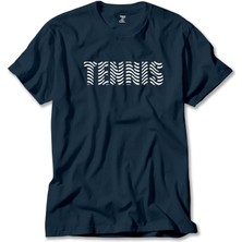 Z zepplin Tennis Text Lacivert Tişört