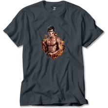 Z zepplin Bruce Lee Kick Dragon Füme Tişört