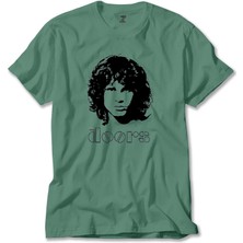 Z zepplin The Doors Jim Morrison Silhouette Yeşil Tişört