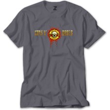 Z zepplin Guns N Roses Drops Logo Gri Tişört