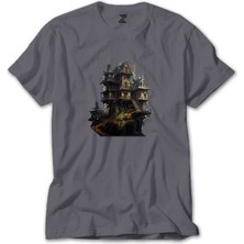 Z zepplin Castle In The Forest Gri Tişört