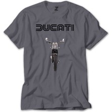 Z zepplin Ducati Scrambler Eıcma Gri Tişört