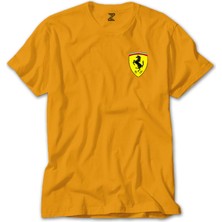 Z zepplin Ferrari Logo Sarı Tişört