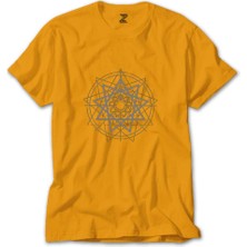 Z zepplin Slipknot Pentagram Symboll Sarı Tişört
