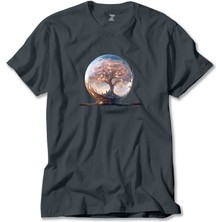 Z zepplin Tree Growing In Snow Gobe Füme Tişört