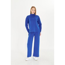 Irmak Kerekli Kadın  Düz Oversize Alt Üst Takım 1308