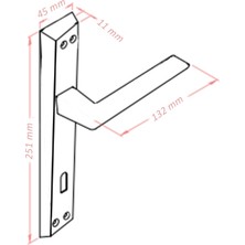 ALMITAL Lusso Siyah Aynalı Kapı Kolu Lüks Wc Kapı Kolu