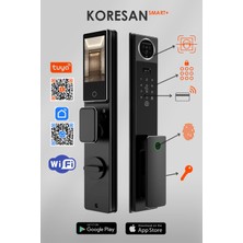 Koresan Tuya Akıllı Kapı Kilidi - Yüz Tanıma - Parmak Izi - Wifi - Parola - Ak2 Model