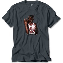 Z zepplin Micheal Jordan Bulls 23 Füme Tişört