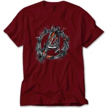 Z zepplin Avengers Logo 2 Kırmızı Tişört
