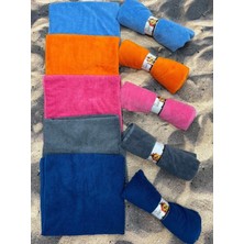 Miami Beach Pembe Mikrofiber Plaj ve Banyo Havlusu - Hafif (75 x 150)