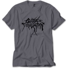 Z zepplin Cattle Decapitation Logo Gri Tişört