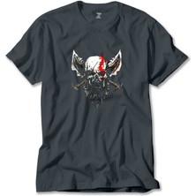Z zepplin God Of War Skull Kratos Füme Tişört