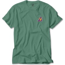 Z zepplin Los Angeles Lakers Logo Yeşil Tişört