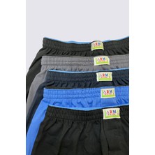 Karışık Renkli Erkek Çocuk Boxer 5'li Paket Düz Klasik Rahat Kesim %100 Pamuklu