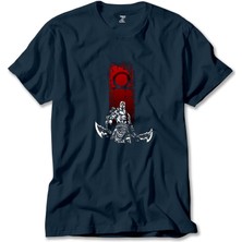 Z zepplin God Of War Kratos Logo Lacivert Tişört