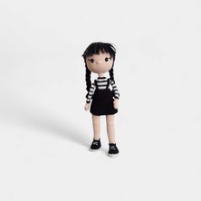 Wednesday Addams Amigurumi El Örgüsü Çocuk Oyuncak