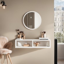 L'occi Concept Claria Aynalı Duvara Monte Makyaj Masası Kapaklı Beyaz Cl2-W