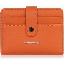 Cengiz Pakel Kadın Mini Boy Çıt Çıt Detaylı Cüzdan – 65315 - Kiremit