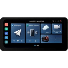 Dark Moto Smart Ultra Android 12 Navigasyon Carplay / Android Auto / Çift 1080P Kameralı, Sım Kart Destekli 6.3" Motosiklet Multimedya Ekranı (DK-VA-M200)