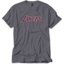 Z zepplin Los Angeles Lakers Gri Tişört