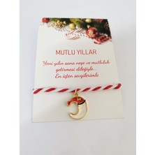 Minik Adımlar Yılbaşı Hediyesi Yeni Yıl Hediye Noel Temalı Charm Marteniçka Ipli Bileklik