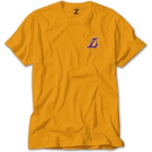 Z zepplin Los Angeles Lakers Logo Sarı Tişört