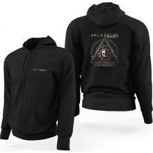 Z zepplin Arch Enemy Siyah Fermuarlı Limited Edition Kapşonlu Sweatshirt