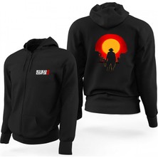 Z zepplin Red Dead Redemption 2 Arthur Morgan  Siyah Fermuarlı Limited Edition Kapşonlu Sweatshirt