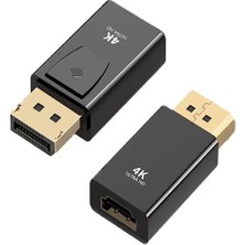 Soylu Elektronik Mini Siyah 4K 30hz Displayport'dan Hdmi'ya Kablo Displayport Çevirici Dönüştürücü Pc Tv Xbox Için