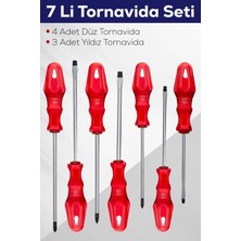 Raftan Topla 7'li Tornavida Seti (4 Adet Düz Tornavida 3 Adet Yıldız Tornavida)
