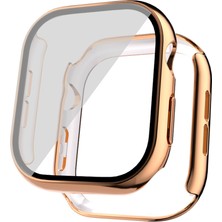 Roketcim Apple Watch 10 46MM Sert Pc Kasa Electroplatink Çerçeveli Ekran Koruyucu Watch Gard 36