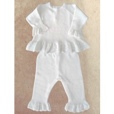 Kids Little Store 6 Lı Beyaz Triko   Pamuk Yenidoğan Hastane Çıkışı (0-3 Ay)