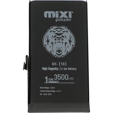 Mixi Power iPhone 13 Uyumlu Yüksek Kapasiteli Batarya