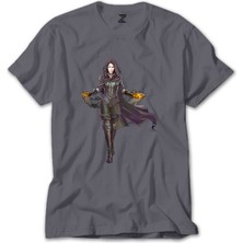 Z zepplin The Witcher Yennefer Gri Tişört