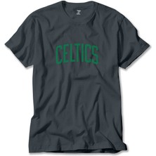 Z zepplin Boston Celtics Yazı Füme Tişört